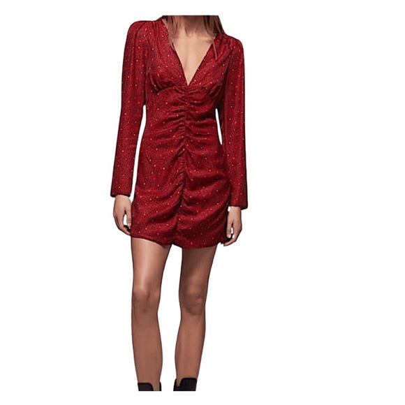 Zara Ruched Long Sleeve Dress - Picture 1 of 10